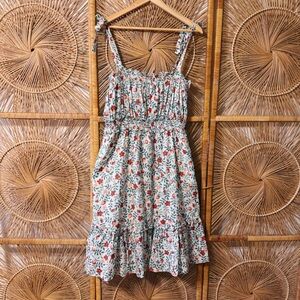 Draper James Taylor Smocked Dress in Strawberry Field Size Large Cotton Summer